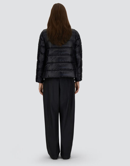CAPE IN NYLON ULTRALIGHT AND LADY ALTERNATIVE FUR Black