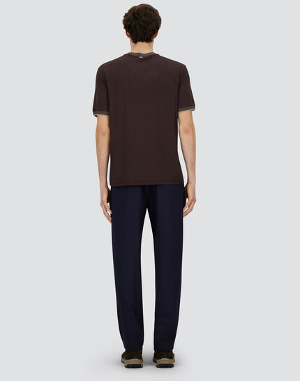 T-SHIRT IN SOFT WOOL JERSEY Dark Chocolate 4 T-SHIRT IN SOFT WOOL JERSEY Dark Chocolate