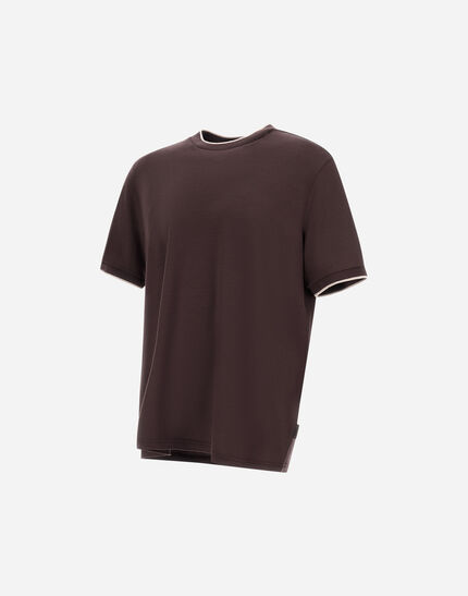 T-SHIRT IN SOFT WOOL JERSEY Dark Chocolate 5 T-SHIRT IN SOFT WOOL JERSEY Dark Chocolate