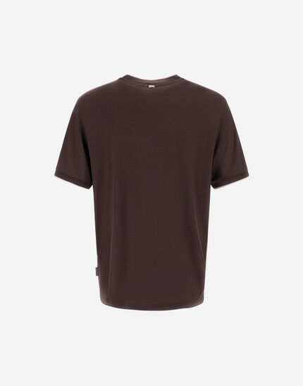 T-SHIRT IN SOFT WOOL JERSEY Dark Chocolate 6 T-SHIRT IN SOFT WOOL JERSEY Dark Chocolate
