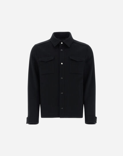 SHIRT IN NEW WOOL CASHMERE Black