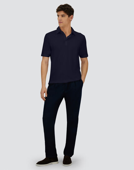 RESORT POLO SHIRT IN BASIC COTTON Navy Blue
