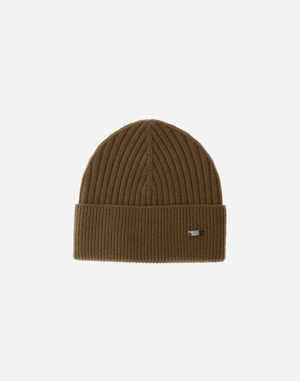 BEANIE IN PURE CASHMERE Olive Green