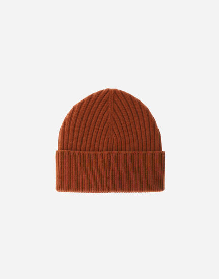 BEANIE IN DOUBLE RIB WOOL Orange 3 BEANIE IN DOUBLE RIB WOOL Orange