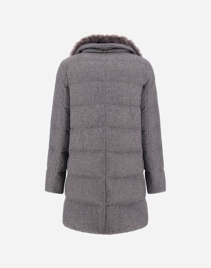 A-SHAPE JACKET IN CASHMERE AND SILK Grey