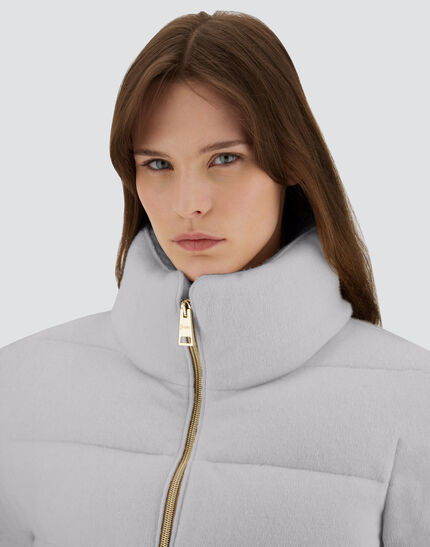 JACKET IN SHINY KNIT EFFECT Light Grey 3 JACKET IN SHINY KNIT EFFECT Light Grey