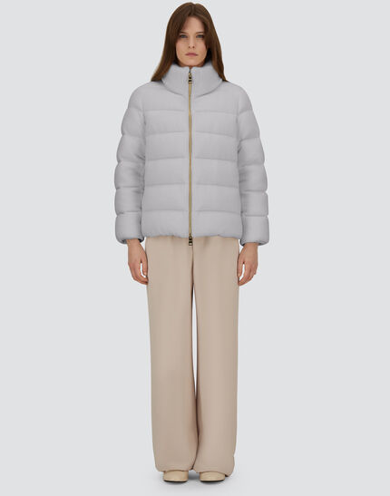JACKET IN SHINY KNIT EFFECT Light Grey 4 JACKET IN SHINY KNIT EFFECT Light Grey