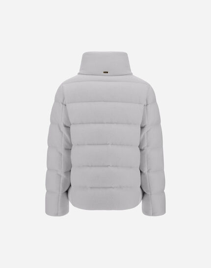 JACKET IN SHINY KNIT EFFECT Light Grey 7 JACKET IN SHINY KNIT EFFECT Light Grey