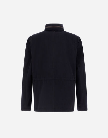 FIELD JACKET IN WOOL, CASHMERE AND ECOAGE Navy Blue 7 FIELD JACKET IN WOOL, CASHMERE AND ECOAGE Navy Blue