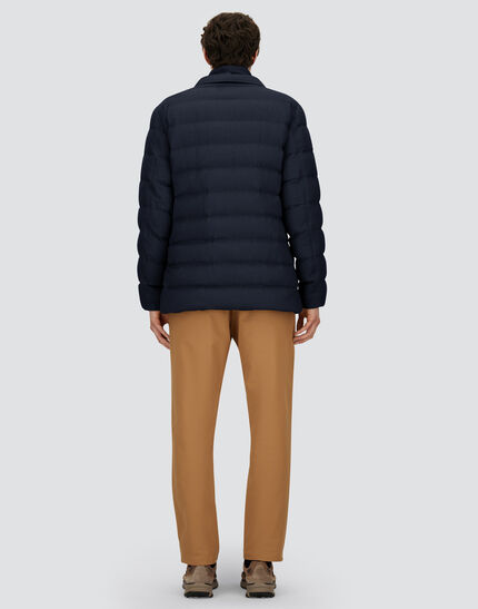 PEA COAT IN NORFOLK WOOL BLEND Navy Blue