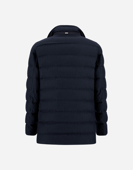 PEA COAT IN NORFOLK WOOL BLEND Navy Blue