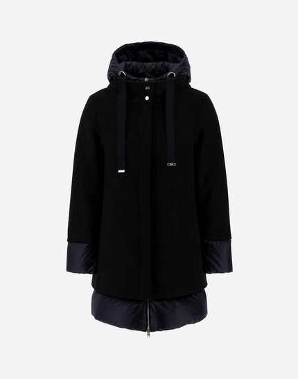 A-SHAPE JACKET IN ECOWOOL AND NYLON ULTRALIGHT Black