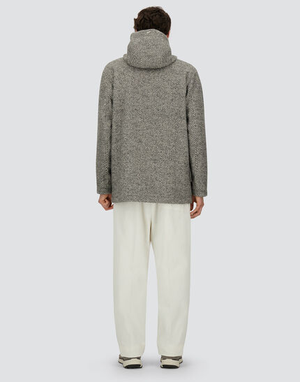 LONG PARKA IN HERRINGBONE R-WOOL Light Grey 4 LONG PARKA IN HERRINGBONE R-WOOL Light Grey