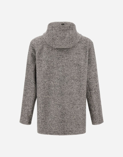 LONG PARKA IN HERRINGBONE R-WOOL Light Grey 6 LONG PARKA IN HERRINGBONE R-WOOL Light Grey