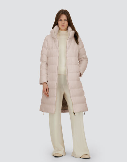 LONG JACKET IN CASHMERE, SILK AND SATIN Chantilly 2 LONG JACKET IN CASHMERE, SILK AND SATIN Chantilly