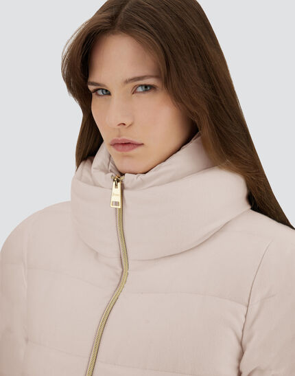 LONG JACKET IN CASHMERE, SILK AND SATIN Chantilly 3 LONG JACKET IN CASHMERE, SILK AND SATIN Chantilly