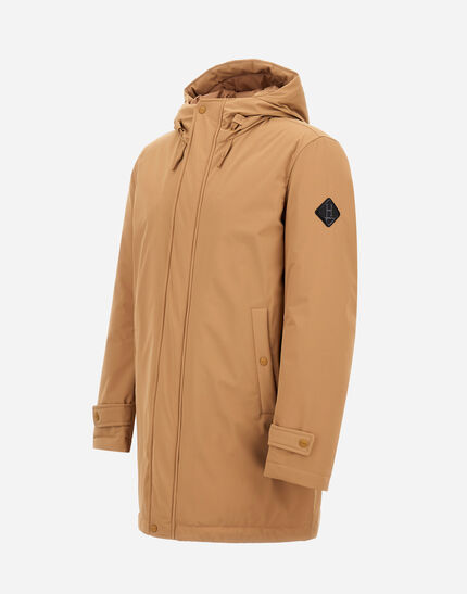 STRETCH SWEATER PARKA Camel 3 STRETCH SWEATER PARKA Camel