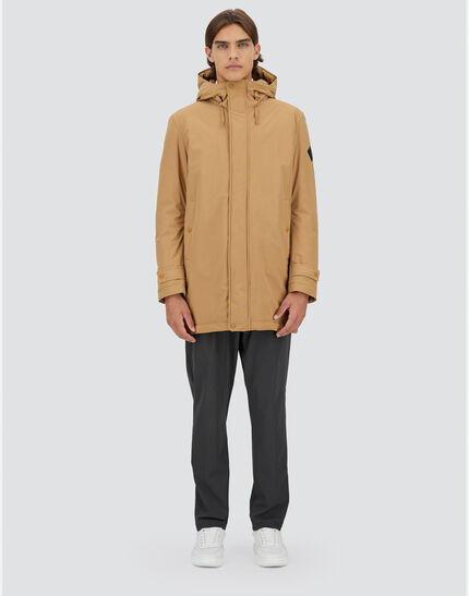 STRETCH SWEATER PARKA Camel 5 STRETCH SWEATER PARKA Camel