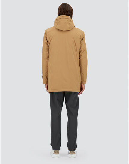 STRETCH SWEATER PARKA Camel 7 STRETCH SWEATER PARKA Camel