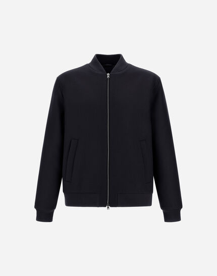 BOMBER JACKET IN EASY WOOL Dark Blue