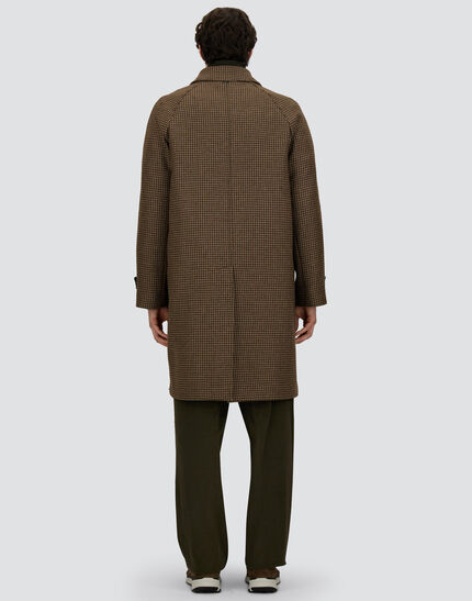 COAT IN HOUNDSTOOTH MELTON Olive Green 5 COAT IN HOUNDSTOOTH MELTON Olive Green