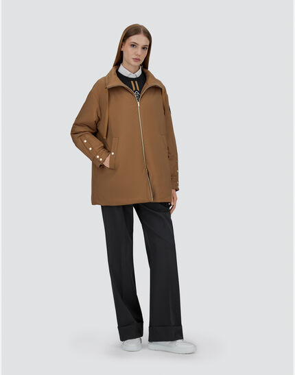 A-SHAPE JACKET IN ECOAGE Camel