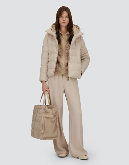 CAPE IN CASHMERE, SILK AND SATIN Chantilly