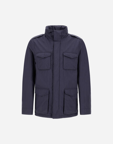 FIELD JACKET IN CRINKLE NYLON Navy Blue 1 FIELD JACKET IN CRINKLE NYLON Navy Blue