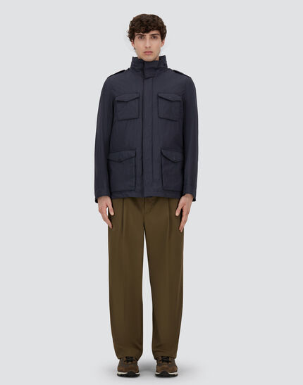 FIELD JACKET IN CRINKLE NYLON Navy Blue 4 FIELD JACKET IN CRINKLE NYLON Navy Blue