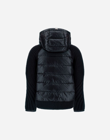 CARDIGAN IN COB STITCH WOOL AND NYLON ULTRALIGHT Navy Blue