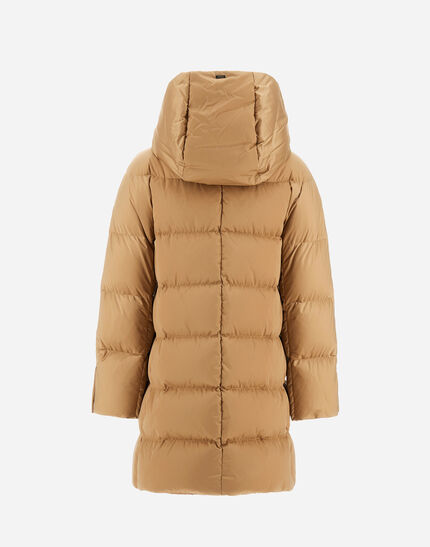 A-SHAPE JACKET IN SATIN Camel