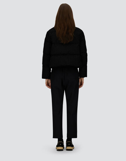 CAPE IN TECH HOUNDSTOOTH AND 2-LAYER WINDSTOPPER Black