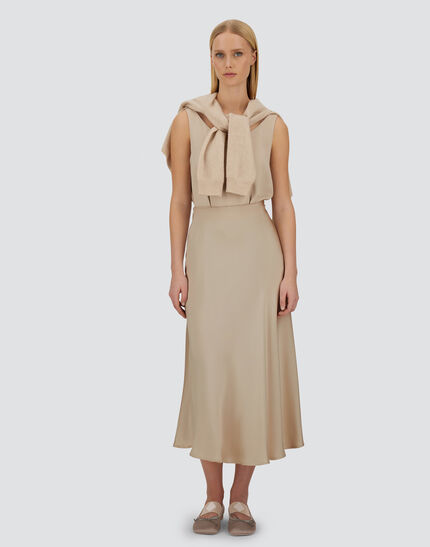 RESORT SKIRT IN ENVERS SATIN Chantilly