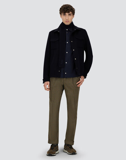 SHIRT IN NEW WOOL CASHMERE Navy Blue