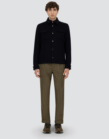 SHIRT IN NEW WOOL CASHMERE Navy Blue 3 SHIRT IN NEW WOOL CASHMERE Navy Blue
