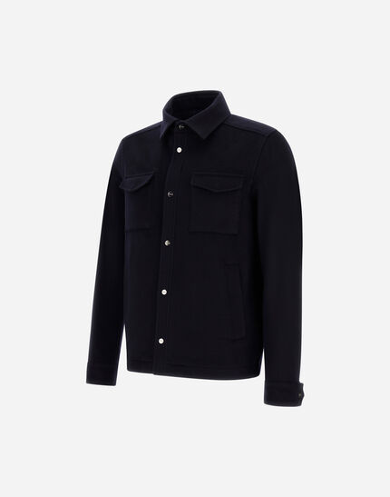 SHIRT IN NEW WOOL CASHMERE Navy Blue 5 SHIRT IN NEW WOOL CASHMERE Navy Blue