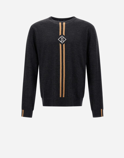 BRUSHED WOOL SWEATER Grey