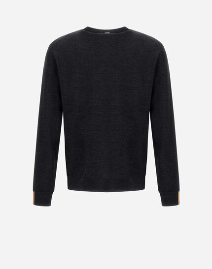 BRUSHED WOOL SWEATER Grey 4 BRUSHED WOOL SWEATER Grey