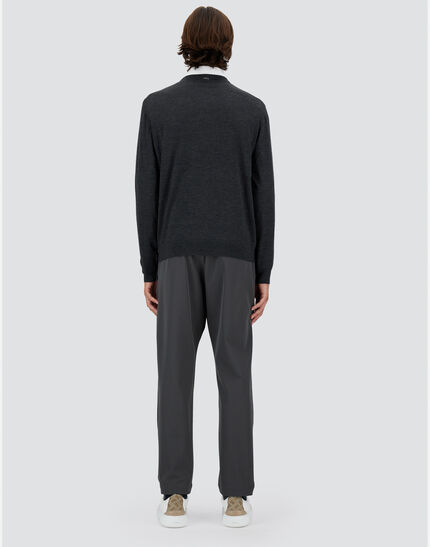 BRUSHED WOOL SWEATER Grey 7 BRUSHED WOOL SWEATER Grey