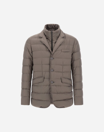 BLAZER IN ARENDELLE AND MONOGRAM Dark Taupe 1 BLAZER IN ARENDELLE AND MONOGRAM Dark Taupe