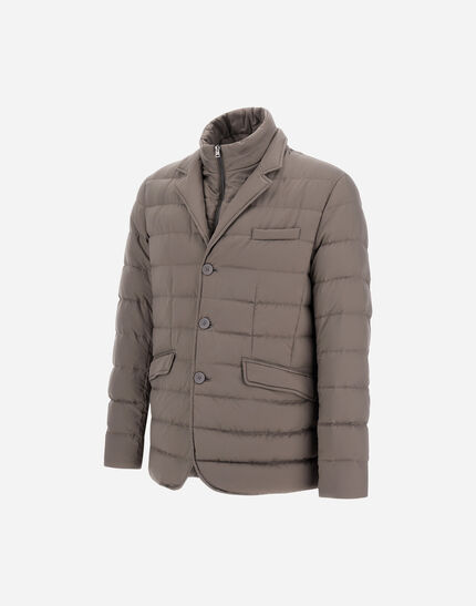 BLAZER IN ARENDELLE AND MONOGRAM Dark Taupe 2 BLAZER IN ARENDELLE AND MONOGRAM Dark Taupe