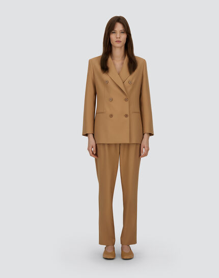 TROUSERS IN FLUID WOOL Camel 4 TROUSERS IN FLUID WOOL Camel