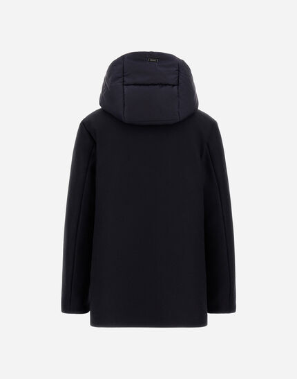 COAT IN ECOWOOL AND NYLON CHAMONIX New Blue