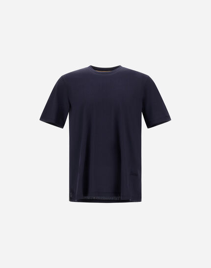 RESORT T-SHIRT IN COTTON SILK JERSEY Navy Blue