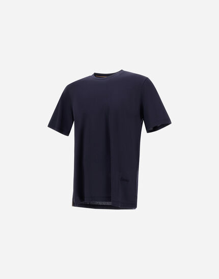 RESORT T-SHIRT IN COTTON SILK JERSEY Navy Blue