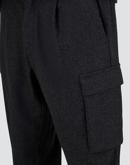 CARGO TROUSERS IN WOOL FLANNEL Iron