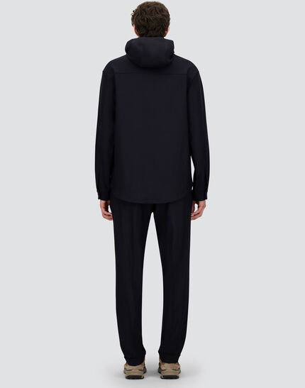 TROUSERS IN FLUID WOOL Navy Blue