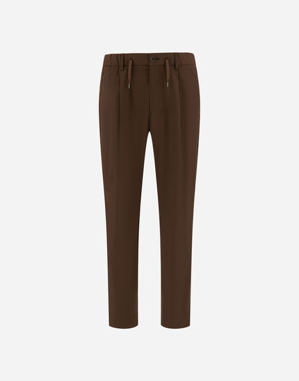 COTTON FEEL TROUSERS Brown