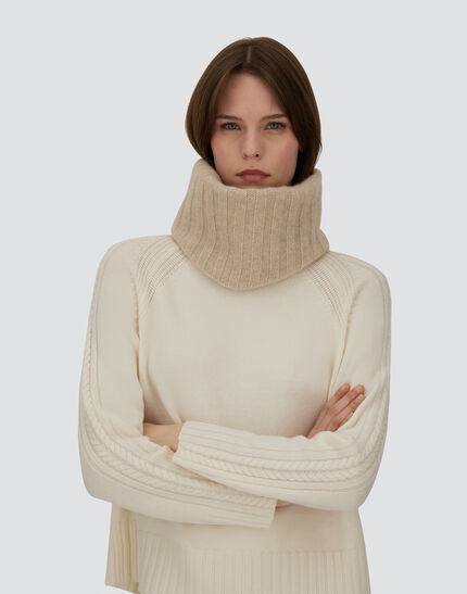 NECK WARMER IN PURE CASHMERE Chantilly