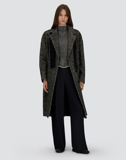 VEST IN TWO-TONE VANISÉ WOOL White/Black 2 VEST IN TWO-TONE VANISÉ WOOL White/Black
